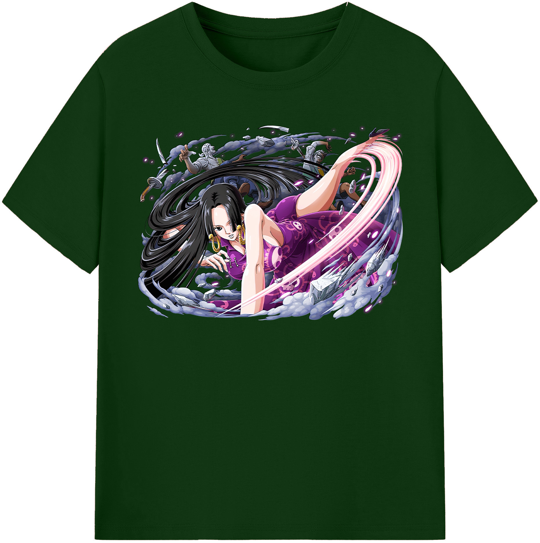 ワンピース ボア・ハンコック ONE PIECE Boa·Hancock 綿100％半袖Tシャツ（フロントプリント）